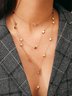 Womens Copper Star Multi-Layer Necklaces