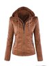 Hoodie Solid Long Sleeve Pockets Zipper Winter Jacket