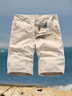 Casual Style Men's Straight Washed Golf Embroidered Cropped Pants