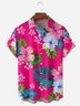 Floral Chest Pocket Short Sleeve Hawaiian Shirt