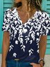V Neck Casual Loose Jersey T-Shirt